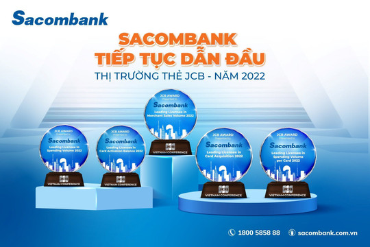 Sacombank tiếp tục dẫn đầu thị trường thẻ JCB tại Việt Nam