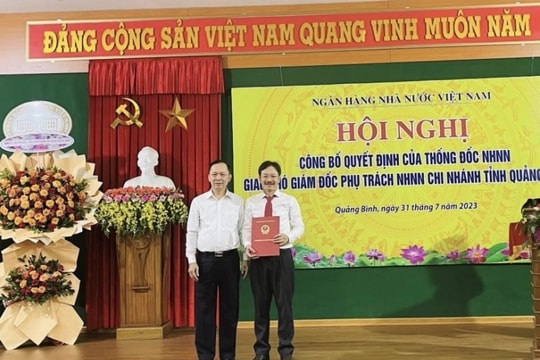 Công bố Quyết định giao phụ trách NHNN Chi nhánh Quảng Bình