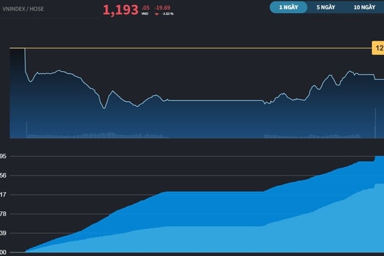 Dòng tiền nội bị đánh động, VN-Index thủng mốc 1.200 điểm