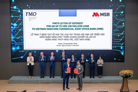 MSB nhận tài trợ 100 triệu USD từ Ngân hàng Phát triển doanh nghiệp Hà Lan