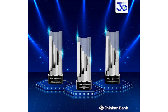 Ngân hàng Shinhan Việt Nam đón nhận liên tiếp ba giải thưởng năm 2023 của Visa