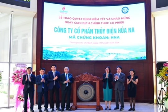 Niêm yết và chính thức giao dịch cổ phiếu HNA của Thủy điện Hủa Na