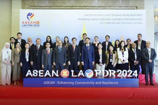 Đoàn Ngân hàng Nhà nước tham dự chuỗi cuộc họp Nhóm công tác ASEAN tại Viêng Chăn, Lào