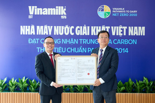 Vinamilk tiếp tục có nhà máy trung hòa carbon, thêm “mảnh ghép xanh” cho tiến trình Net Zero