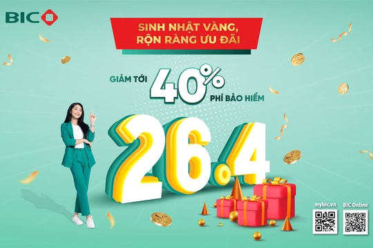 BIC ưu đãi tới 40% phí bảo hiểm mừng sinh nhật BIDV