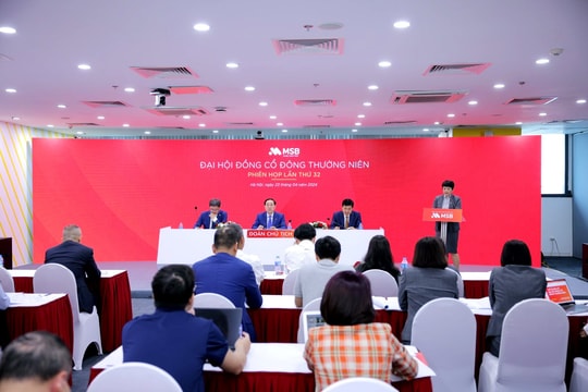 ĐHĐCĐ MSB 2024: Thông qua phương án tăng vốn điều lệ lên 26.000 tỷ đồng, chia cổ tức 30%