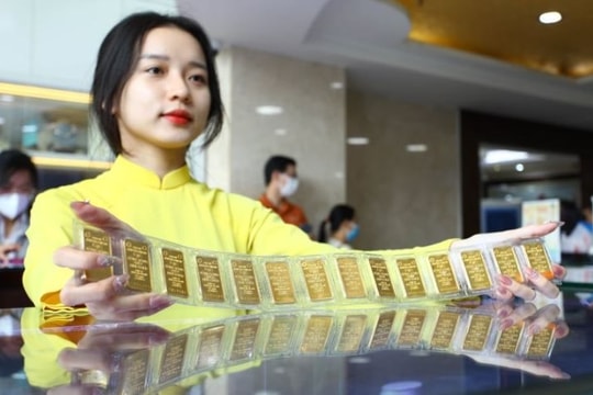 Giá vàng miếng tiếp đà tăng