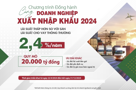 Agribank cung ứng vốn ưu đãi dành cho doanh nghiệp xuất nhập khẩu