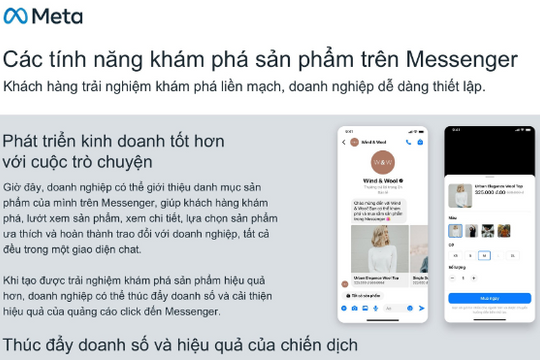 Meta giới thiệu giải pháp nhắn tin mới tại thị trường Việt Nam