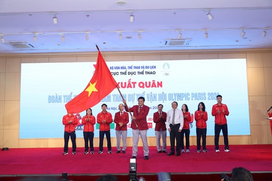 Tổ chức lễ xuất quân cho các vận động viên Đoàn Thể thao Việt Nam tham dự Olympic Paris 2024