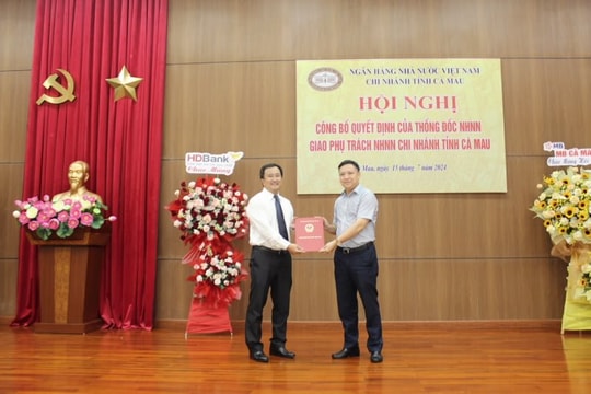 Giao phụ trách NHNN chi nhánh tỉnh Cà Mau