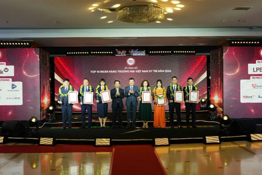 Tôn vinh 10 Ngân hàng uy tín năm 2024