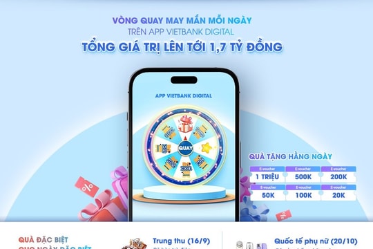 Vietbank ra mắt Chương trình khuyến mãi "Quà tặng tiền tỷ - Chào thu hết ý"