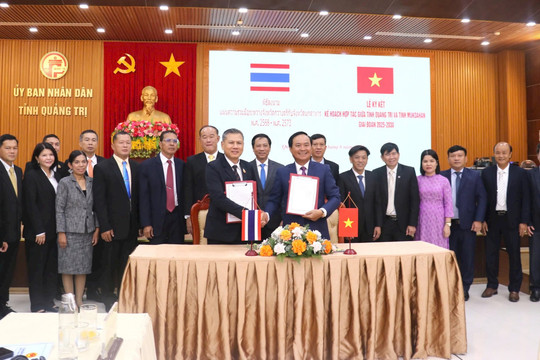 Tỉnh Quảng Trị và Mukdahan (Thái Lan) ký Kế hoạch hợp tác giai đoạn 2025-2030
