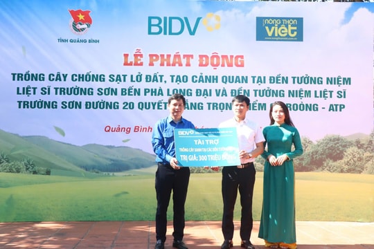 BIDV Quảng Bình chung tay trồng mới hơn 6.000 cây xanh
