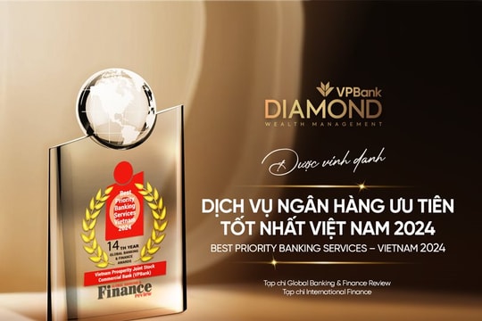 VPBank được vinh danh giải thưởng “Dịch vụ ngân hàng ưu tiên tốt nhất Việt Nam”