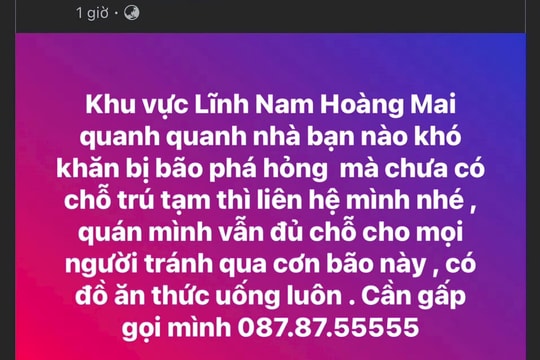 Tình người ấm nồng trong cơn bão Yagi