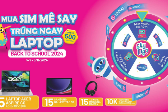 Saymee "cháy" cùng mùa tựu trường: Laptop "xịn" dành tặng học sinh, sinh viên