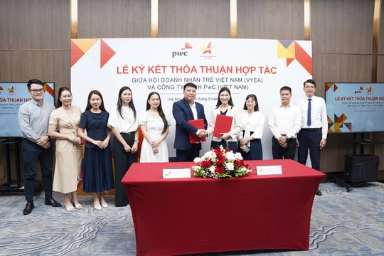 Hội Doanh nhân trẻ Việt Nam và PwC Việt Nam ký thỏa thuận hợp tác