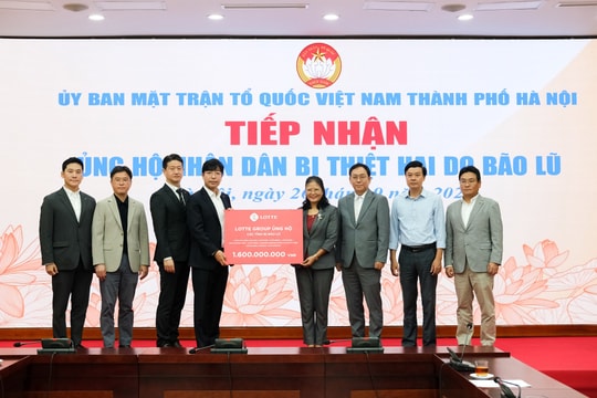 Tập đoàn LOTTE ủng hộ 3 tỷ đồng chung tay khắc phục hậu quả bão số 3 tại Việt Nam
