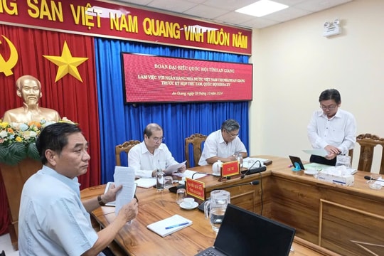 An Giang: Đoàn đại biểu Quốc hội làm việc với ngành Ngân hàng