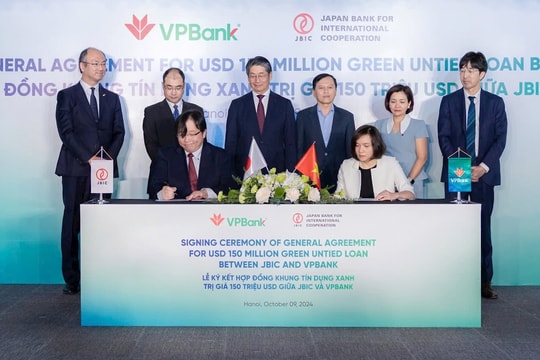 VPBank ký kết gói vay 150 triệu USD tài trợ dự án năng lượng sạch với JBIC