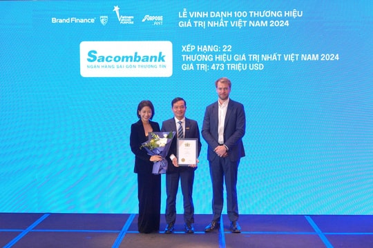 Brand Finance: Sacombank vào top 22 thương hiệu giá trị nhất Việt Nam