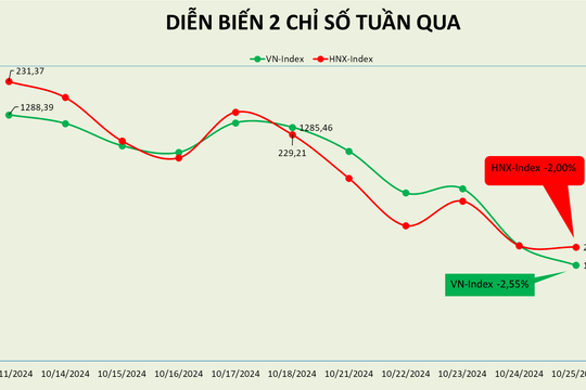 Tuần giảm mạnh của thị trường, VPB có tiền ngoại vào sau 14 tuần liên tiếp bị rút ra
