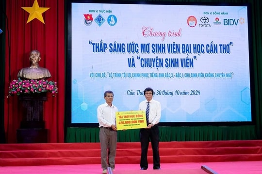 Phân bón Cà Mau trao 60 suất học bổng giá trị 420 triệu đồng cho sinh viên Đại học Cần Thơ