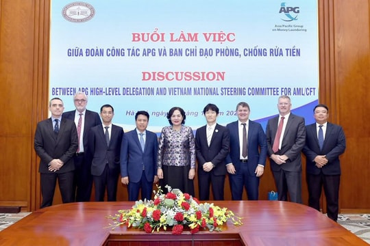 Đoàn công tác cấp cao của APG làm việc với Ban chỉ đạo phòng, chống rửa tiền