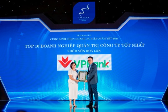 VPBank lọt Top 10 doanh nghiệp vốn hóa lớn có Quản trị công ty tốt nhất năm 2024