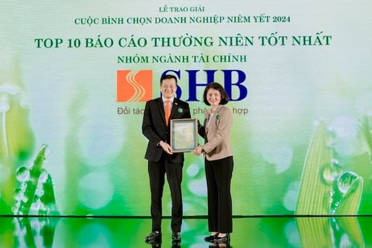 SHB lần thứ 4 được vinh danh trong TOP 10 doanh nghiệp có Báo cáo thường niên tốt nhất ngành Tài chính