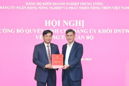 Agribank tổ chức Hội nghị công bố quyết định giao phụ trách Đảng bộ đối với Tổng Giám đốc Phạm Toàn Vượng