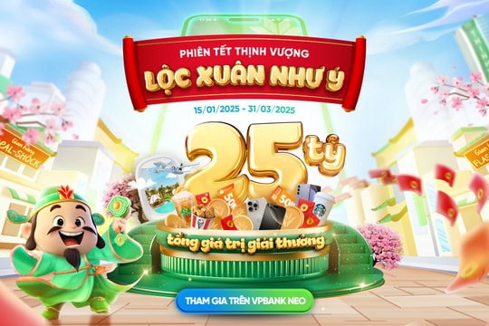 VPBank dành ưu đãi lên tới 25 tỷ đồng dành cho khách hàng dịp Tết Ất Tỵ