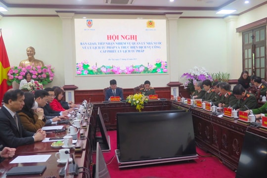 Bộ Công an tiếp nhận nhiệm vụ về lý lịch tư pháp từ Bộ Tư pháp
