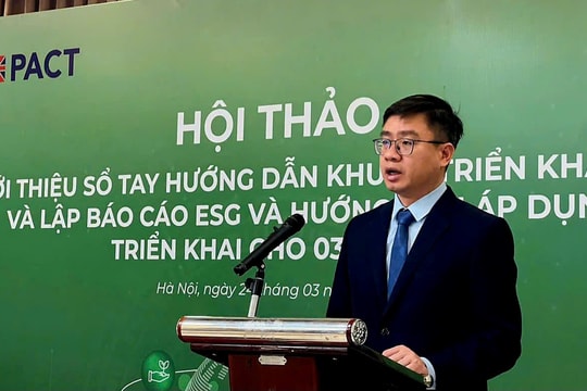 Ra mắt Sổ tay ESG cho các doanh nghiệp ngành tài chính, bất động sản - xây dựng và sản xuất