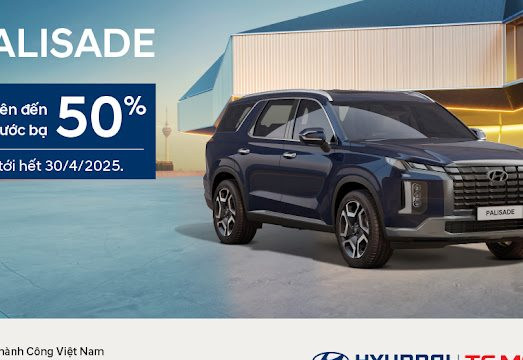 Hyundai Thành Công Việt Nam ưu đãi khách hàng mua xe Hyundai Palisade trong tháng 4
