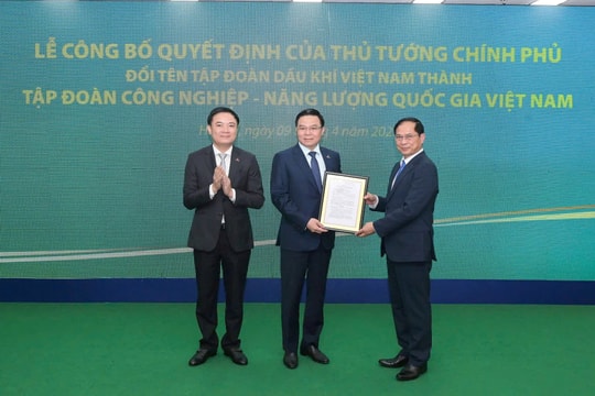 Tập đoàn Dầu khí Việt Nam đổi tên thành Tập đoàn Công nghiệp - Năng lượng Quốc gia Việt Nam