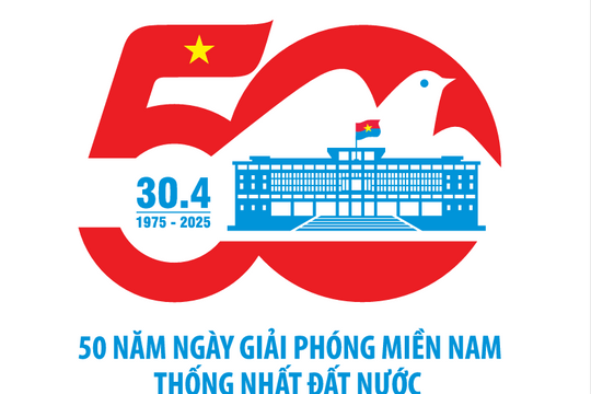 Ý nghĩa Logo kỷ niệm 50 năm Ngày Giải phóng miền Nam thống nhất đất nước