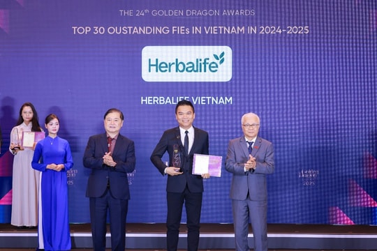 Herbalife Việt Nam được vinh danh Top 50 Doanh nghiệp FDI tiêu biểu tại Việt Nam tại Giải thưởng Rồng Vàng 2025