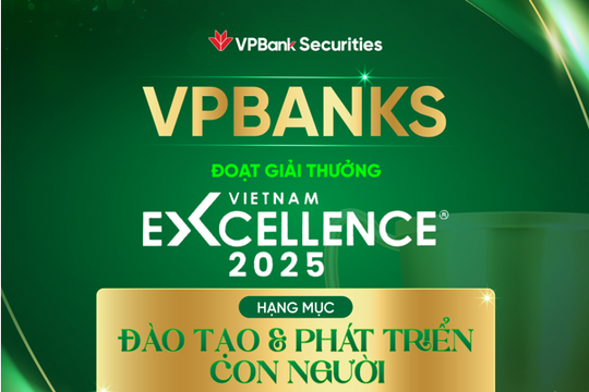 VPBankS được vinh danh tại Giải thưởng HR Excellence® 2025 cho hạng mục Đào tạo và phát triển con người