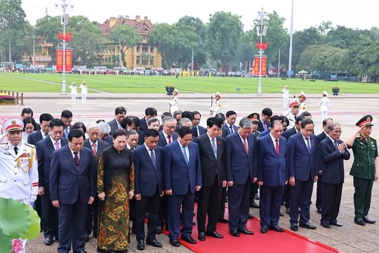 Lãnh đạo Đảng, Nhà nước vào Lăng viếng Chủ tịch Hồ Chí Minh, tưởng niệm các Anh hùng liệt sỹ