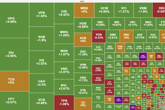 Khối ngoại mua ròng mạnh, VN-Index tăng hơn 13 điểm