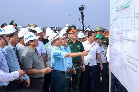 Lần thứ 8, Thủ tướng Phạm Minh Chính kiểm tra tiến độ dự án sân bay Long Thành