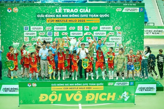 Giải Bóng đá Nhi đồng Toàn quốc – Cúp Nestlé MILO 2025: U11 Hưng Yên lần đầu vô địch