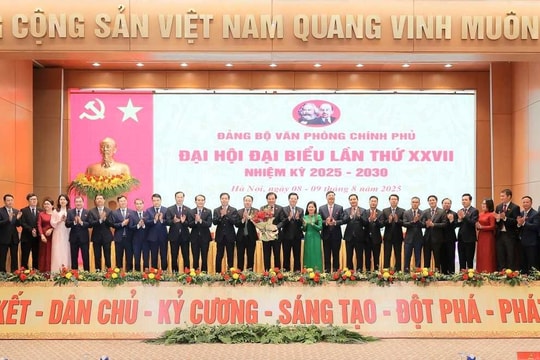 Đại hội Đảng bộ Văn phòng Chính phủ nhiệm kỳ 2025-2030: “Đoàn kết - Dân chủ - Kỷ cương - Sáng tạo - Đột phá - Phát triển”