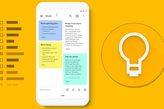 Google Keep trên Android bổ sung tính năng sắp xếp ghi chú cực tiện lợi