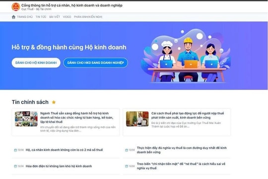 Cục Thuế sẽ ra mắt Cổng thông tin hỗ trợ cá nhân, hộ kinh doanh và doanh nghiệp nộp thuế vào đầu tuần sau