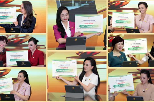 Sunshine Group trao tặng 8 tỷ đồng thiện nguyện sau 16 phiên livestream NobleGo