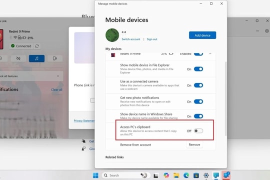 Microsoft thử nghiệm tính năng đồng bộ Windows 11 và Android